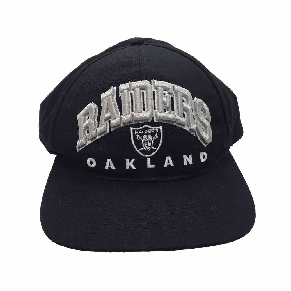 Vintage Oakland Raiders Hat Embossed Font